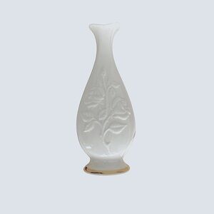 LENOX SHARON || PORCELAIN BUD VASE || 7” FLORAL EMBOSSED